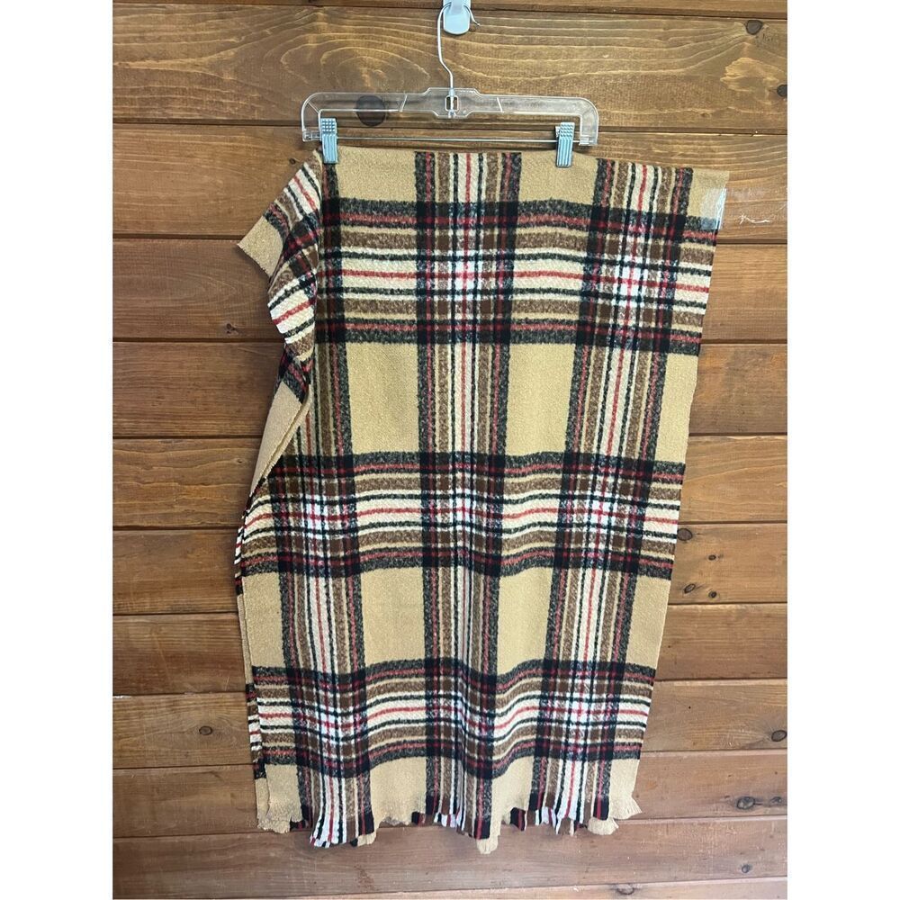 No Brand Multi Plaid Scarf Sz 2476 Nwot